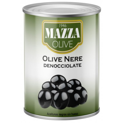 MAZZA Olīvas melnās bez kauliņiem (veselas) (6x2.6kg)