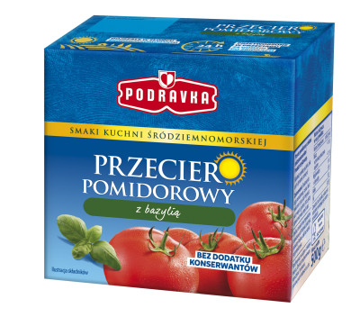 PODRAVKA NATUR Tomātu biezenis ar baziliku (12x500g)