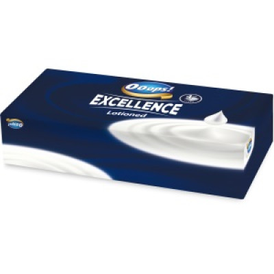 Ooops! kosmētiskas salvetes Excellence Lotion 4kārtas kaste (18x80gb)