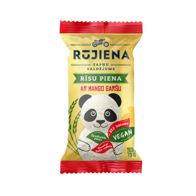 RŪJIENA Rīsu piena sald.ar mango garš.vafeļu glāzītē (50x125ml/75g)
