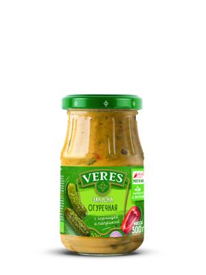 VERES Gurķu uzkoda ar sinepēm un papriku (12x300g)