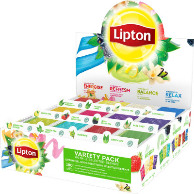 ***LIPTON Tējas izlase kastē (1x180gb) 12 veidi