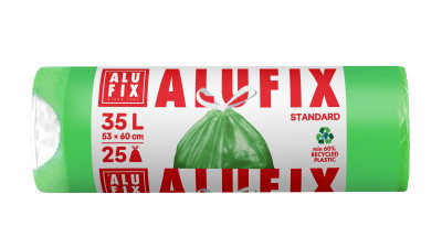 ALUFIX Atkrit.maisi aizvelk. HDPE 35L/25gab 53x60cm 15mkr zaļš