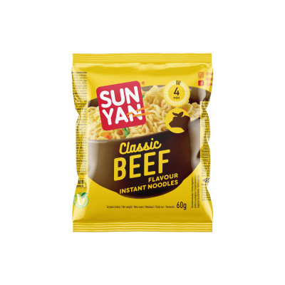 SUN YAN ā/p nūdeles ar liellopu garšu (33x60g)