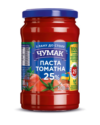 ***CHUMAK Tomātu pasta 25% (12x300gr)