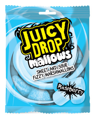 BAZOOKA Juicy Drop Mallows (20x100g) zefīri ar aveņu garšu