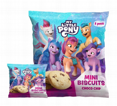 *MY LITTLE PONY Biskvīta mini cepumi ar šokolādes gabaliņiem (24x100g)