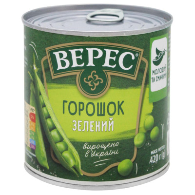 VERES Zaļie zirnīši (12x420g)
