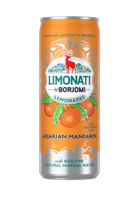LIMONATI by BORJOMI Limonāde ar adžārijas mandarīnu garšu (12x0.33L) CAN DEP