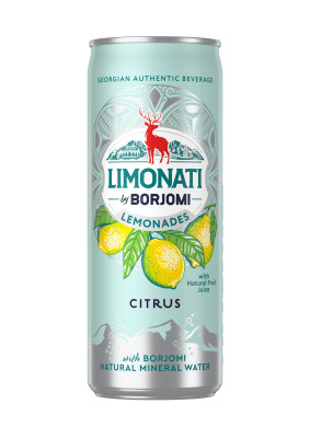 LIMONATI by BORJOMI Limonāde ar citrusaugļiem (12x0.33L) CAN DEP