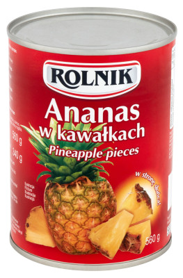 ROLNIK Ananāsu gabaliņi 560g (24x580ml)