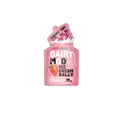 Mini Melts Big zemeņu sorbeta bumbas (28x72g)