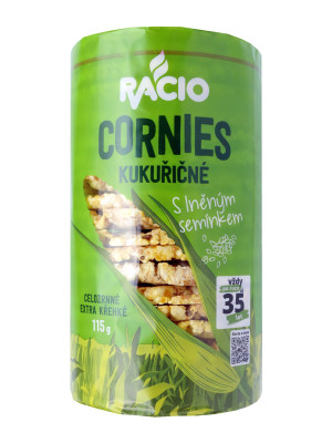 RACIO Kukurūzas plācenīši ar līnsēklām (12x115g)