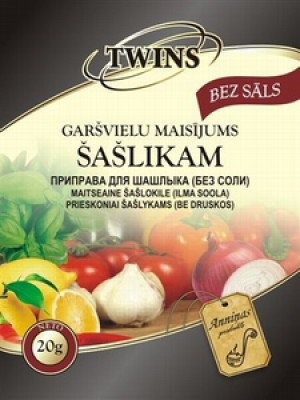 TWINS Garšvielu mais."Šašlikam"Bez sāls (20x20g)